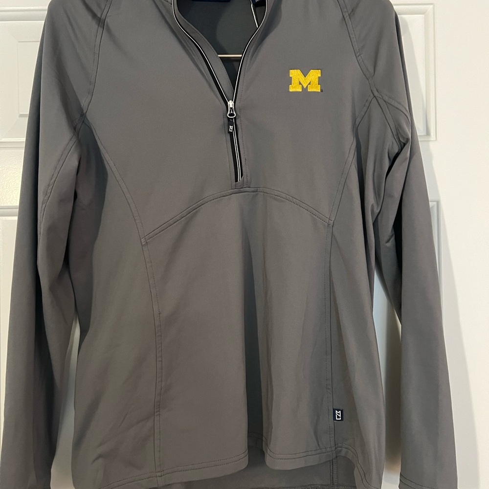 NWT women’s M Cutter & Buck Adapt Eco Knit Half-Zip Pullover
